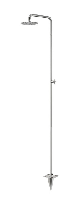 Utedusch Kallvatten Borstat stål Ø200 mm